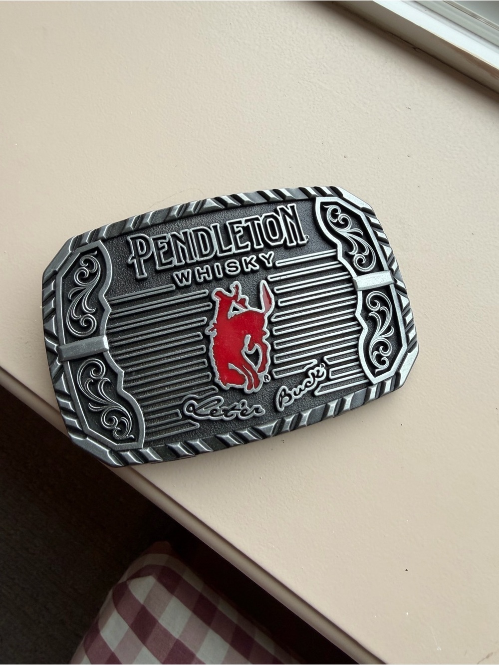 2025 Limited Edition Pendleton Whisky Montana Silversmiths Silver Belt Buckle